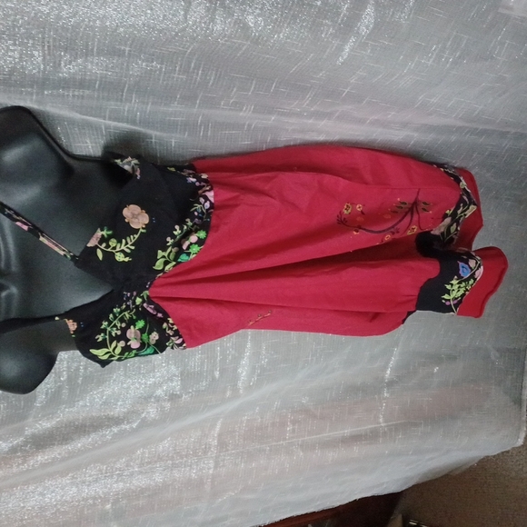 Coline Red/Black halter dress, L/XL, NWT - Picture 1 of 4